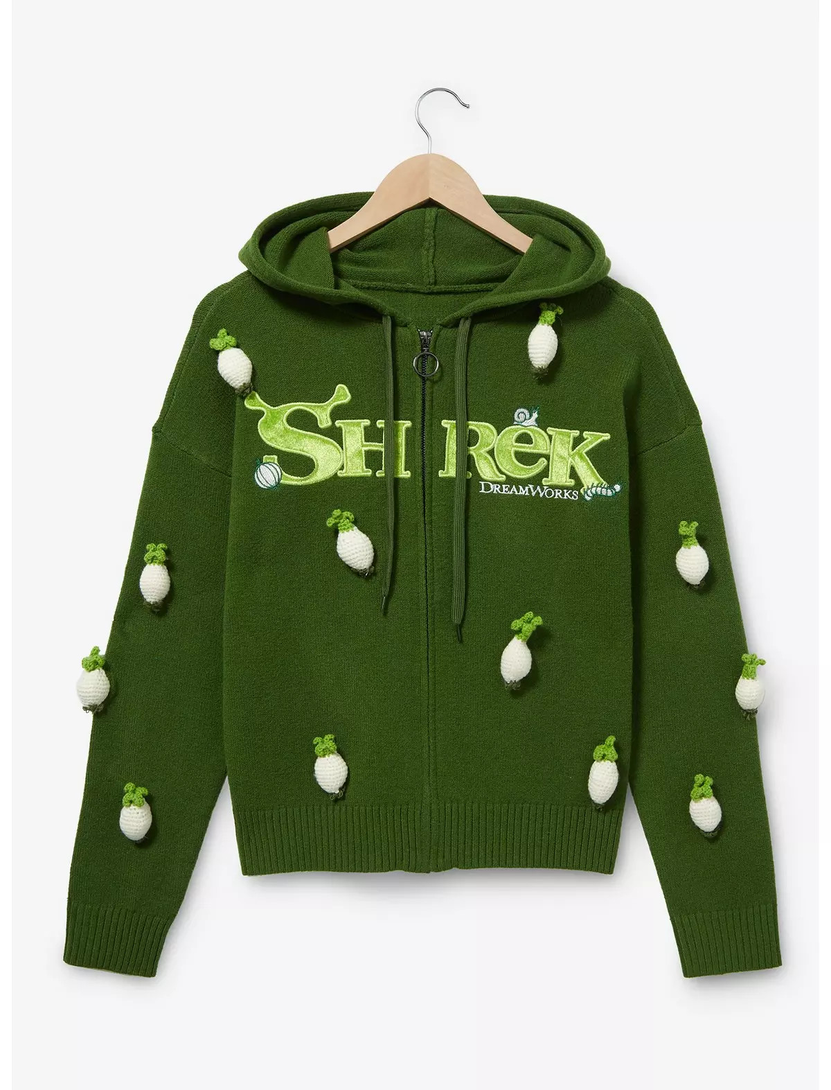 Shrek Logo Onion Knit Women's Zippered Hoodie - BoxLunch Exclusive | BoxLunch