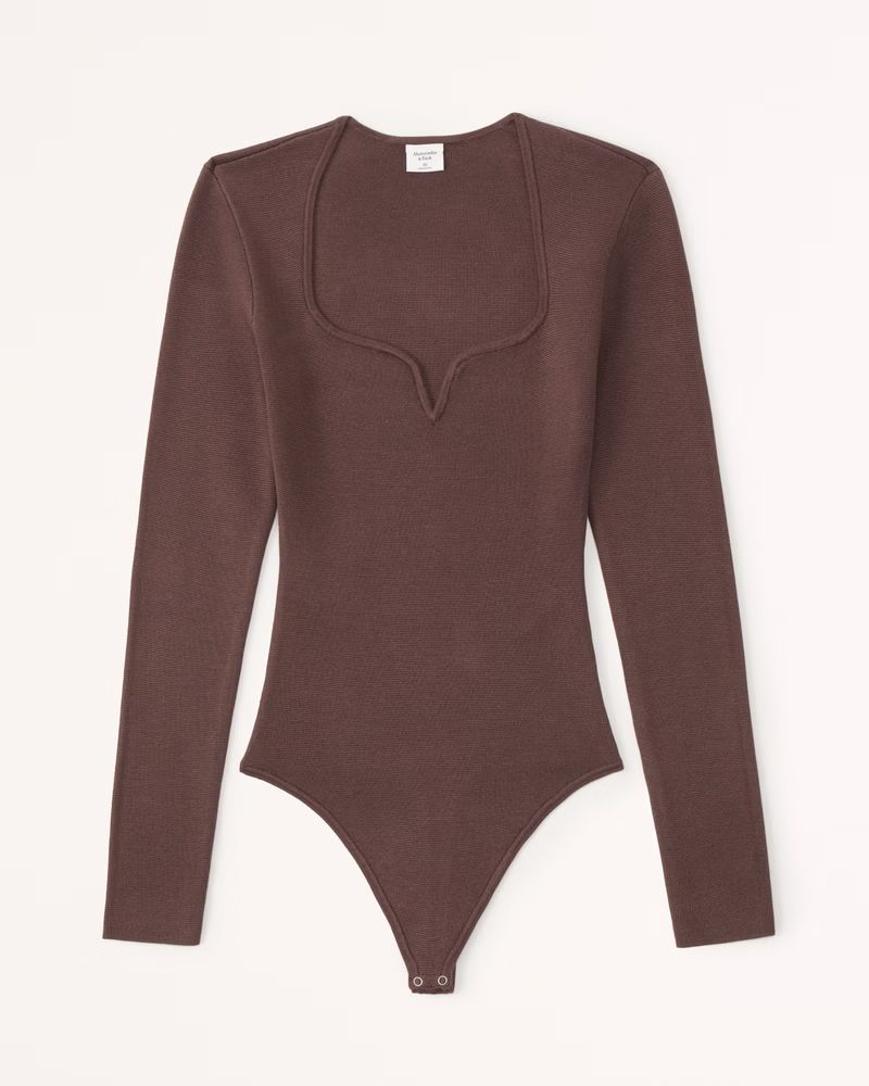 Women's Sweetheart Sweater Bodysuit | Women's Tops | Abercrombie.com | Abercrombie & Fitch (US)