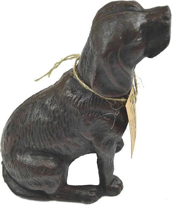 LuLu Decor, Cast Iron Decorative Dog Door Stopper, Doorstops, Sculpture, Dog Statue (Antique Blac... | Amazon (US)