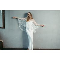 Wedding Cape, Lace Dress Bridal Cloak, Top, Cover Up, Cape Veil, Capelet | Etsy (US)