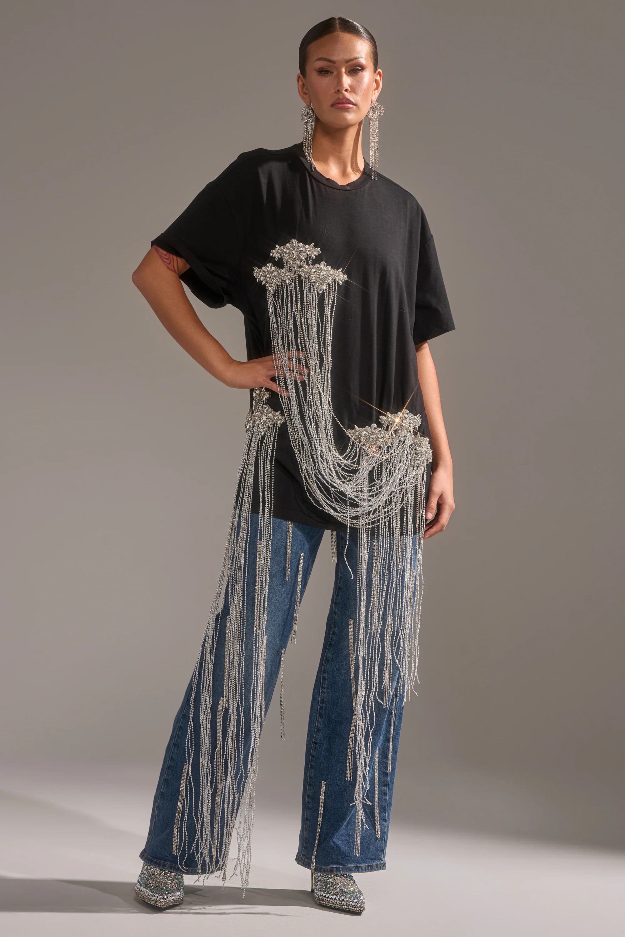 SPARKLING OVERSIZED TEE | AKIRA