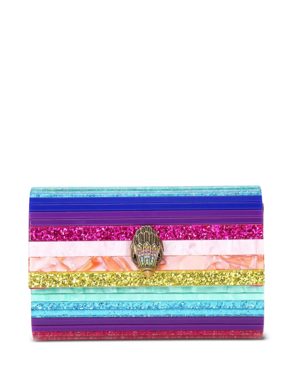 Kurt Geiger London Party eagle-embellishment clutch bag - Pink | Farfetch Global