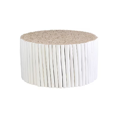Narrows Teak Coffee Table White - East at Main | Target