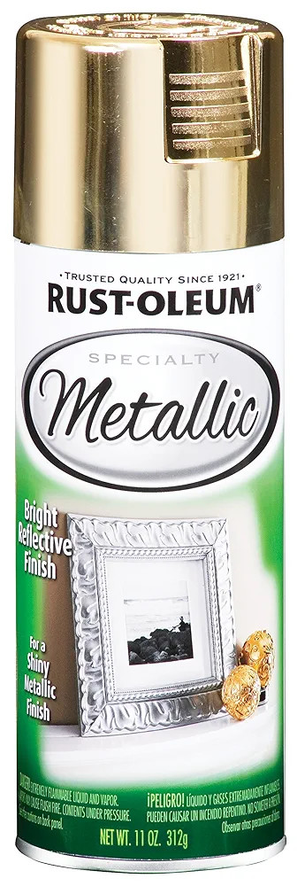 Rust-Oleum 340647 Specialty Metallic Spray Paint, 11 oz, Metallic Gold | Amazon (US)