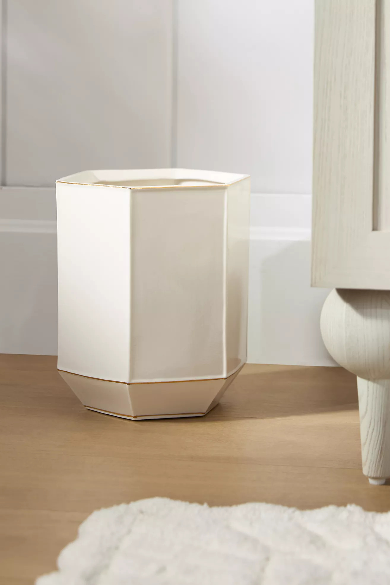 St. Honore Porcelain Waste Basket | Anthropologie (US)