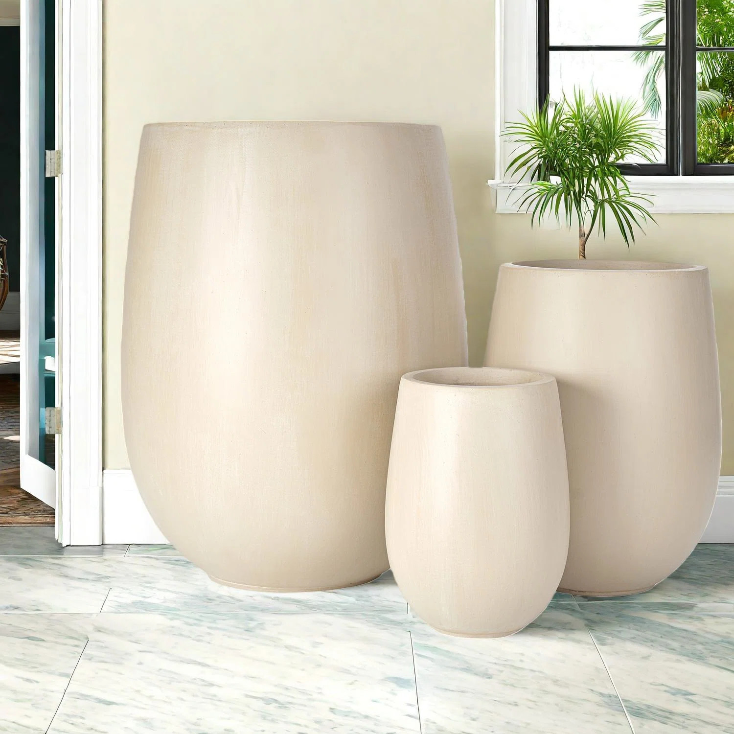 Durable Mgo Planters Set, Modern Design For Indoor Outdoor Spaces | Wayfair North America