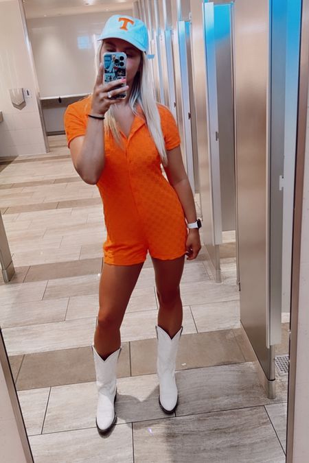 TRURENDI Y2K Women Short Sleeve Jumpsuit 2023 Bodycon Sexy V Neck Buttons Rompers Shorts Knitted One Piece Bodysuit Overall with Tennessee volunteers 47 unisex-adult Hat 

#LTKActive #LTKSeasonal #LTKU