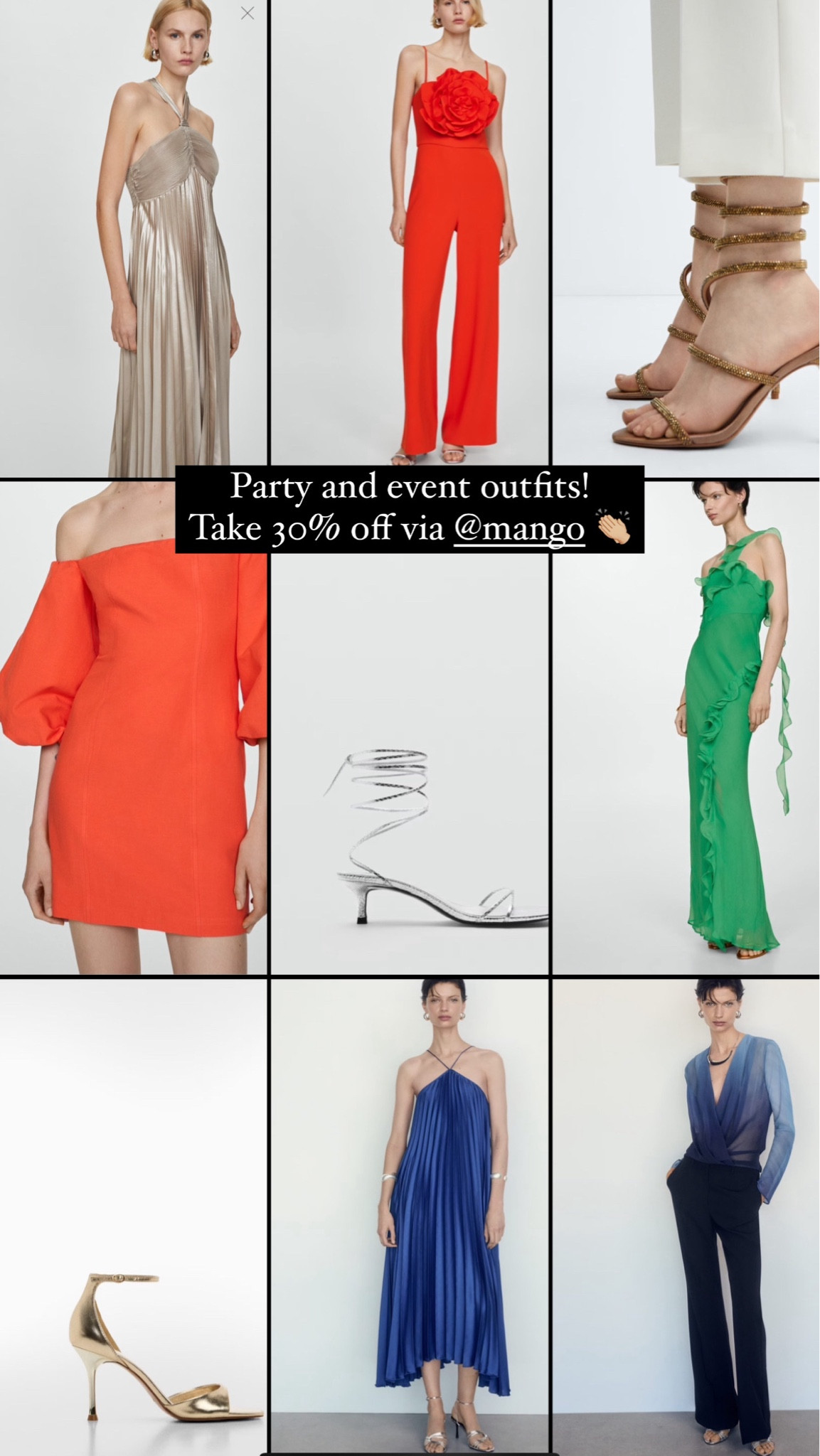 Party and event outfits via Mango! Take 30% off right now!!! These sandals are to die for🤤🤤

#LTKStyleTip #LTKFindsUnder100 #LTKSaleAlert