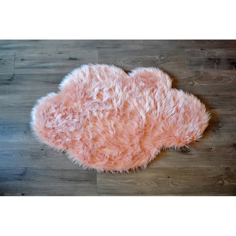 Faux Sheepskin Blush Area Rug | Wayfair North America