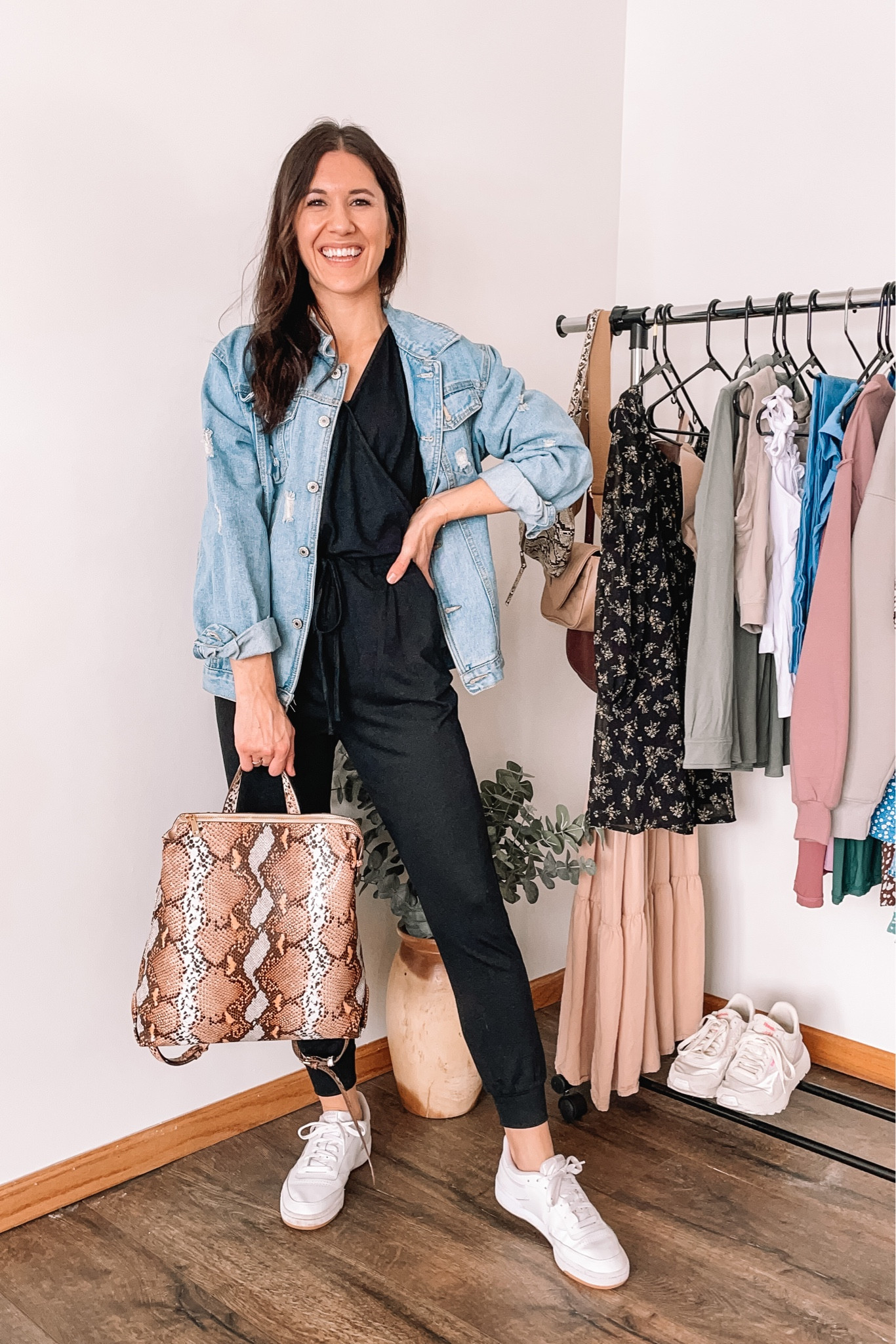 Amazon fashion travel outfits!

Medium in denim jacket.
Jumpsuit waist & straps are adjustable. Small in jumpsuit!Reebok sneakers fit tts!

Travel outfit 
Travel day outfit 
Amazon finds 
Laptop bag, laptop backpack 
Cropped top
Amazon finds 
Casual outfits 
Vacation outfits 


#LTKunder50 #LTKFind #LTKtravel