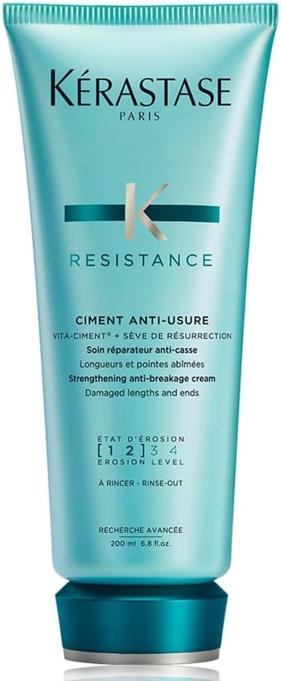 Kérastase Resistance Ciment Anti-Usure, Daily Strengthening Conditioner, for Damaged, Brittle Ha... | Amazon (UK)
