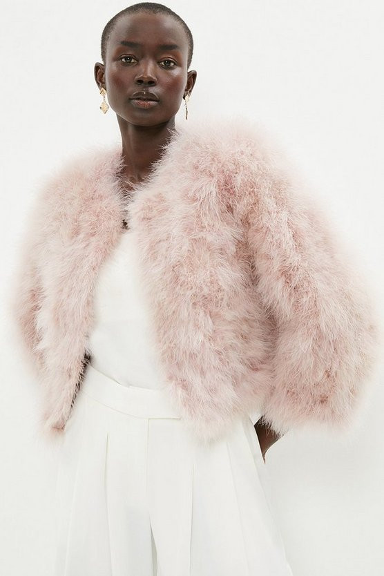 Cropped Premium Feather Jacket | Coast UK & IE