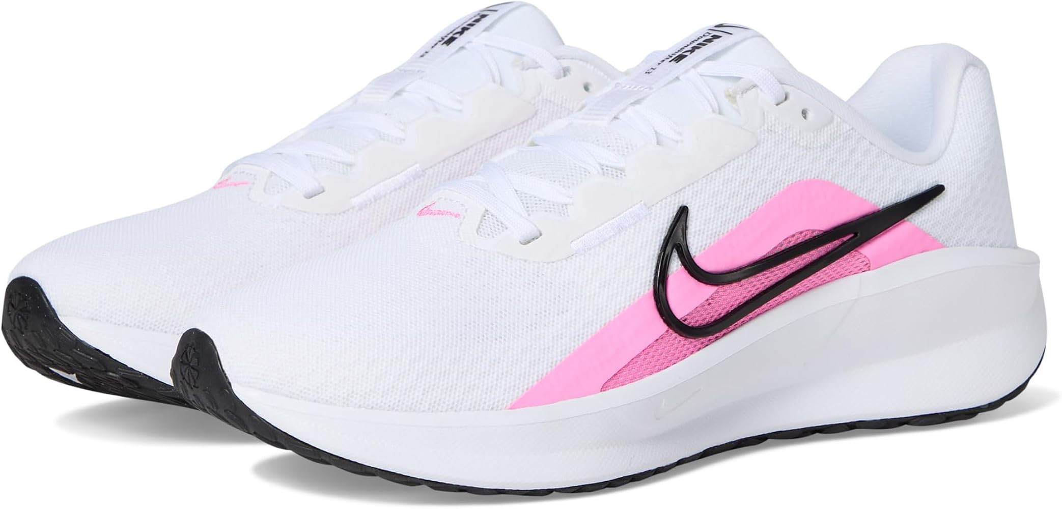 Amazon.com | Nike Women's Downshifter 13 Road Running Shoes, White/Pink Spell-Black, 6 Extra Wide... | Amazon (US)