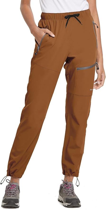 BALEAF Women's Hiking Pants Quick Dry Lightweight Water Resistant Elastic Waist Cargo Pants for A... | Amazon (US)