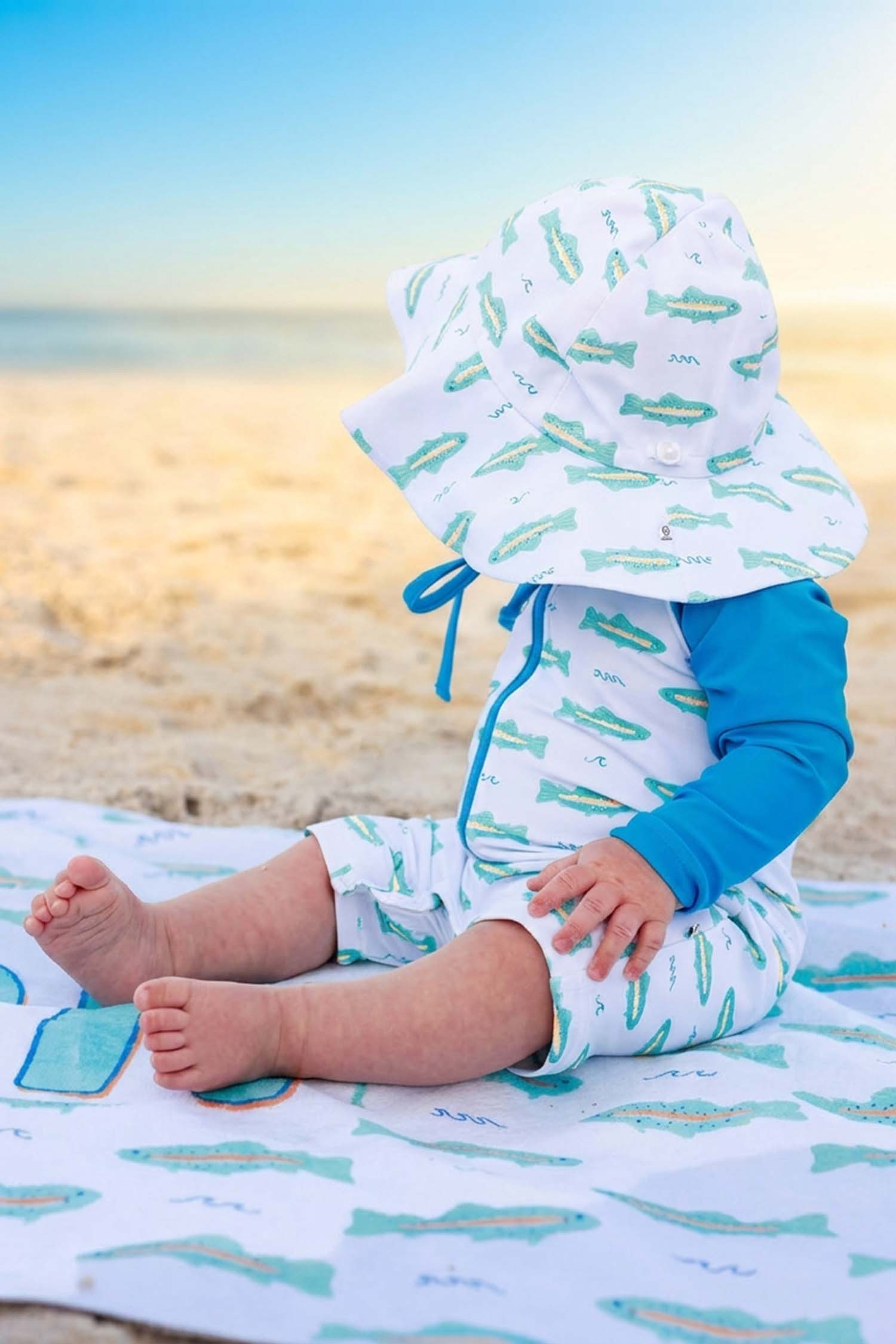 Printed Sun Hat | Tiny Trout | Caden Lane