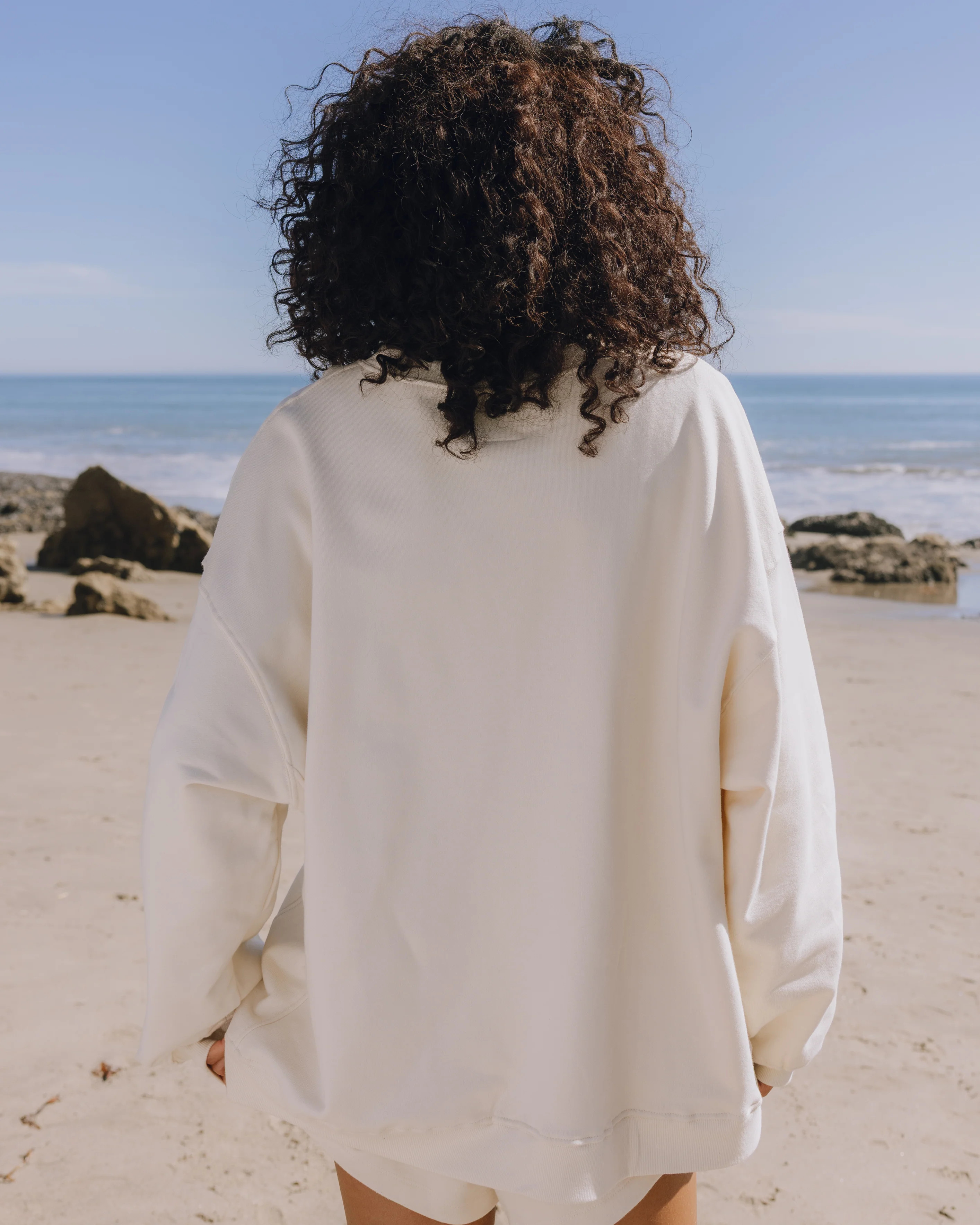 Unisex Oversized Crew - Sand | Daily Drills LLC