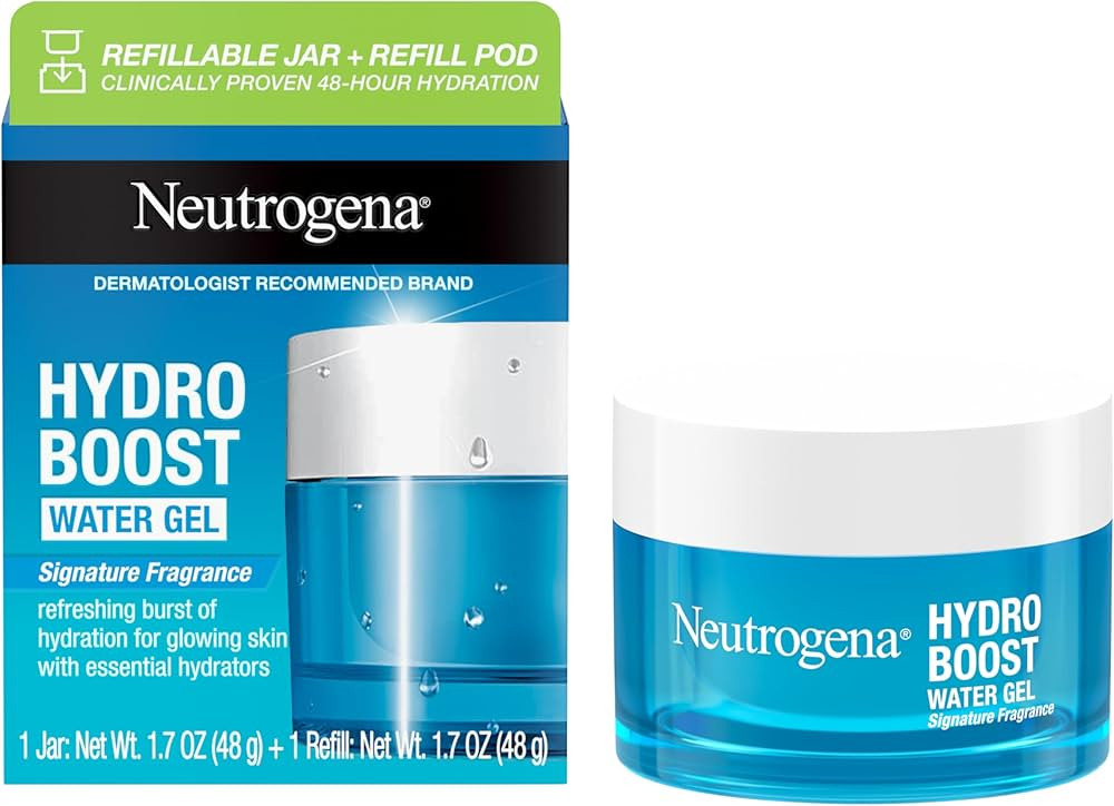 Neutrogena Hydro Boost Water Gel Face Moisturizer Starter Kit, includes Refillable Jar + Refill P... | Amazon (US)