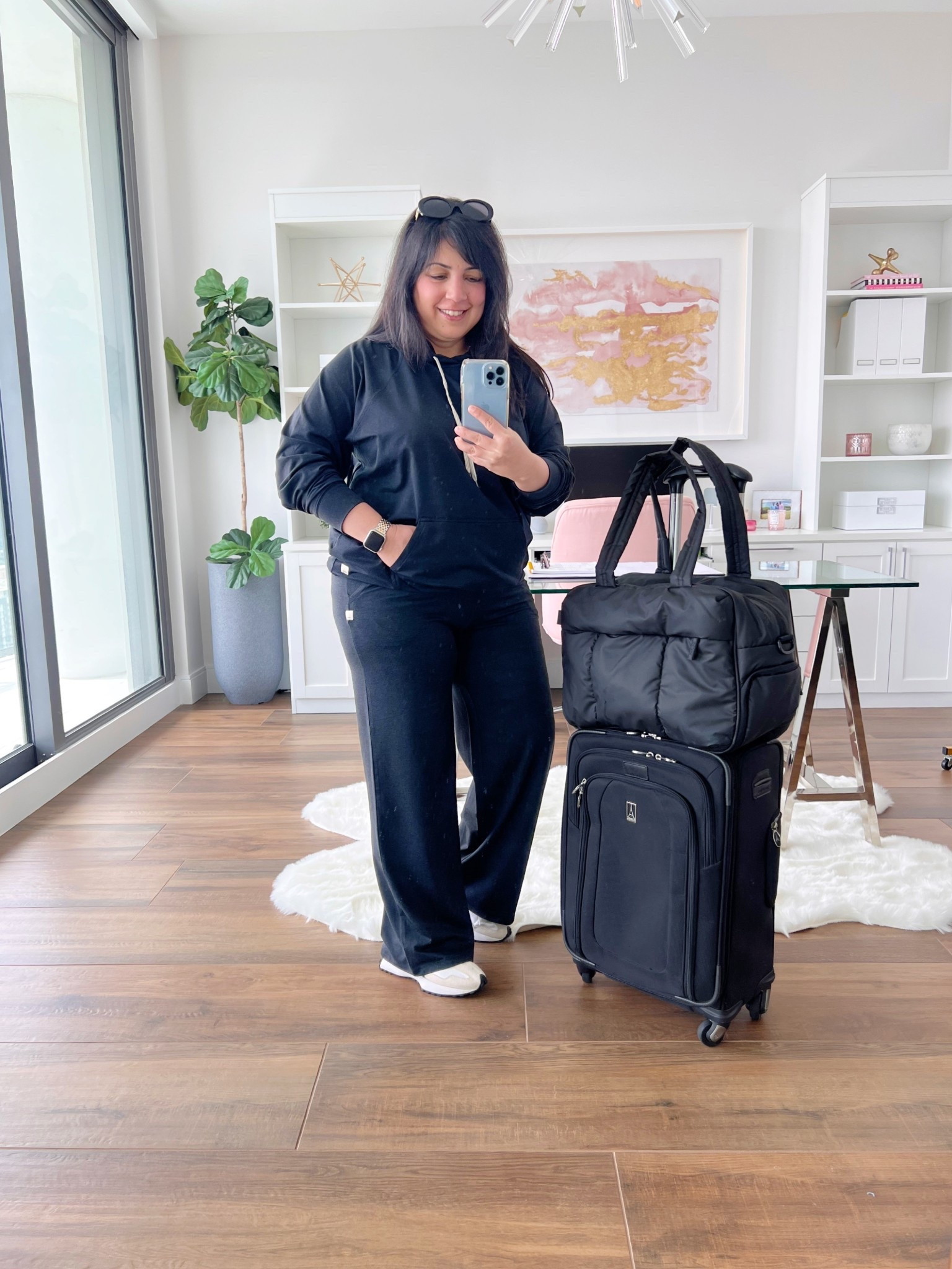 LTK Spring Sale! 20% off Vuori for new customers with code LTKVuoriSPRING.

Travel outfit! Vuori Halo oversized hoodie and Halo Essential Wide Leg pants size large. The material is so unbelievably soft and comfortable and it’s very lightweight so it’s not too hot for the warmer months. New Balance 327 sneakers true to size. Celine sunglasses. CALPAK Luka duffel bag. Travelpro carryon suitcase. 

#LTKSpringSale #LTKTravel #LTKActive