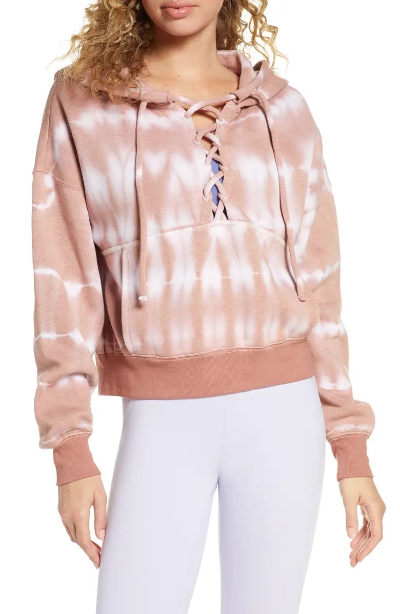 Tie Dye Believer Lace-Up Hoodie | Nordstrom