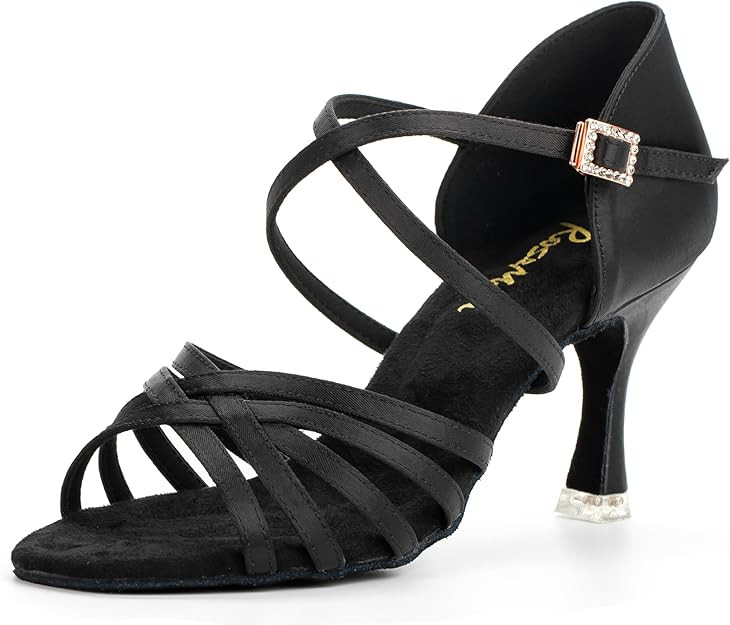 RoseMoli 3" Ballroom Dance Shoes Women Salsa Latin Dance Shoes for Woman Satin Professional Pract... | Amazon (US)
