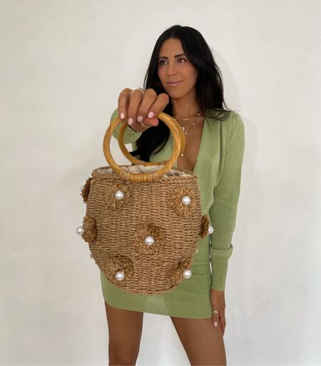 The perfect summer + vacation woven pearl bag, it’s under $40 and the quality is so good. It’s also roomy!

My pastel green dress is TTS (wearing a small) and it’s cute as a cover up or paired with a bralette or pasties. It comes in a few other fun colors too.

Mini dress | Amazon fashion | Amazon bags | vacation outfits | revolve  

#LTKunder50 #LTKFind #LTKstyletip