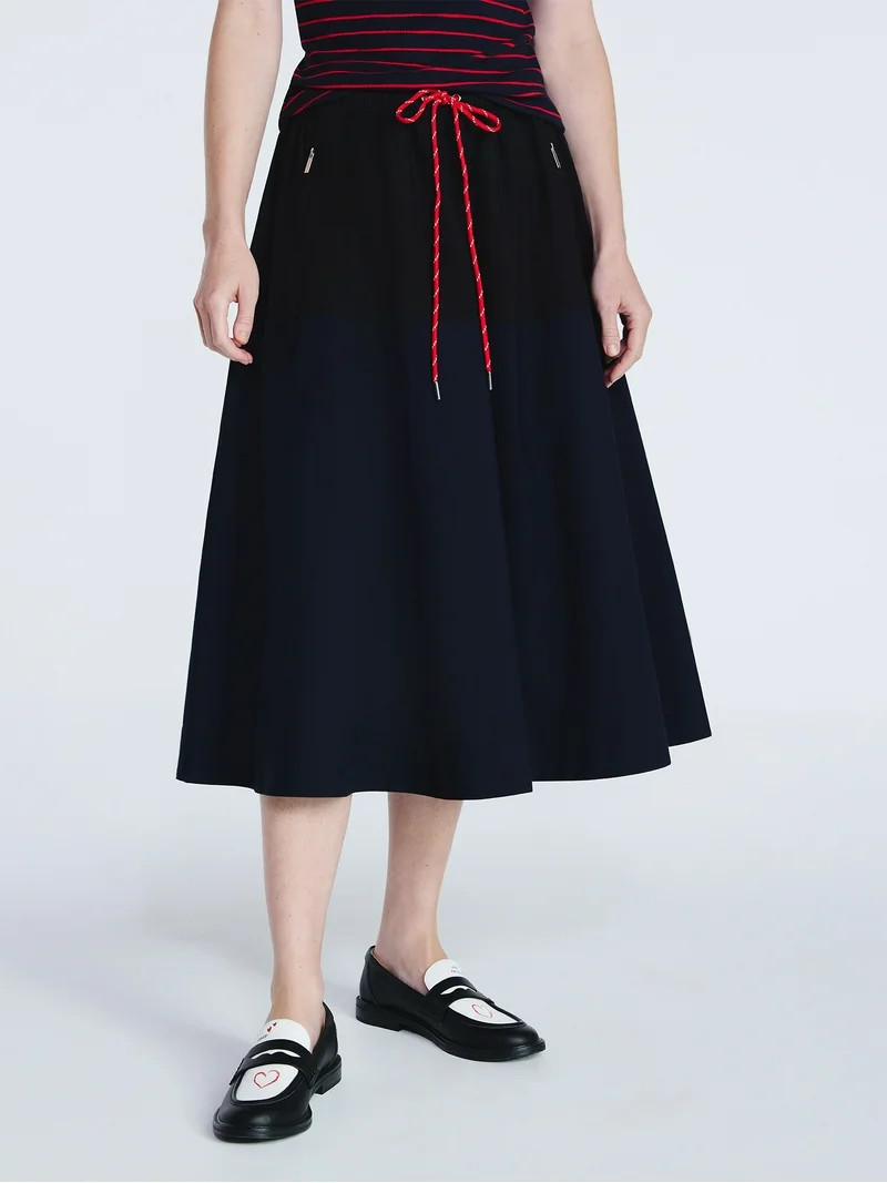 Free Assembly Women's Tech Midi Skirt, Sizes XS-XXL | Walmart (US)
