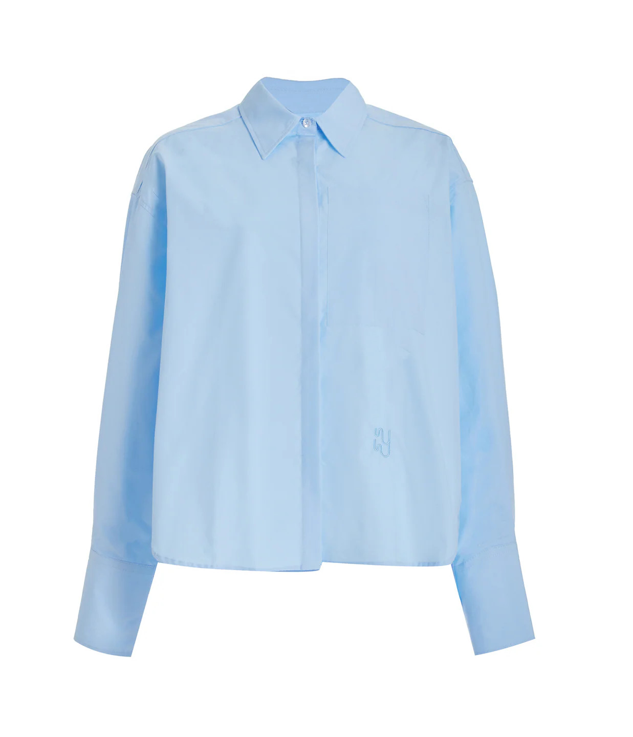 Palma Cotton Shirt in Baby Blue | Mode Sportif
