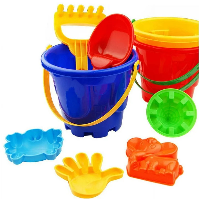 InsCrazy Water Toys Pool Toys Beach Toys 7Pcs Sand Sandbeach Kids Beach Toys Castle Bucket Spade ... | Walmart (US)