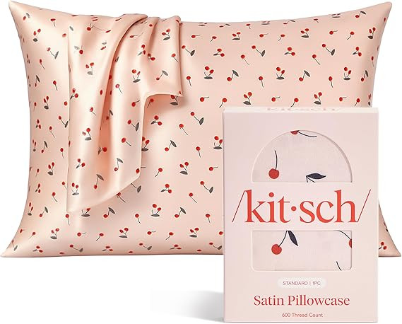 Kitsch Satin Pillowcase, Softer Than Silk Pillow Cases Queen, Cooling Pillow Covers, Satin Pillow... | Amazon (US)