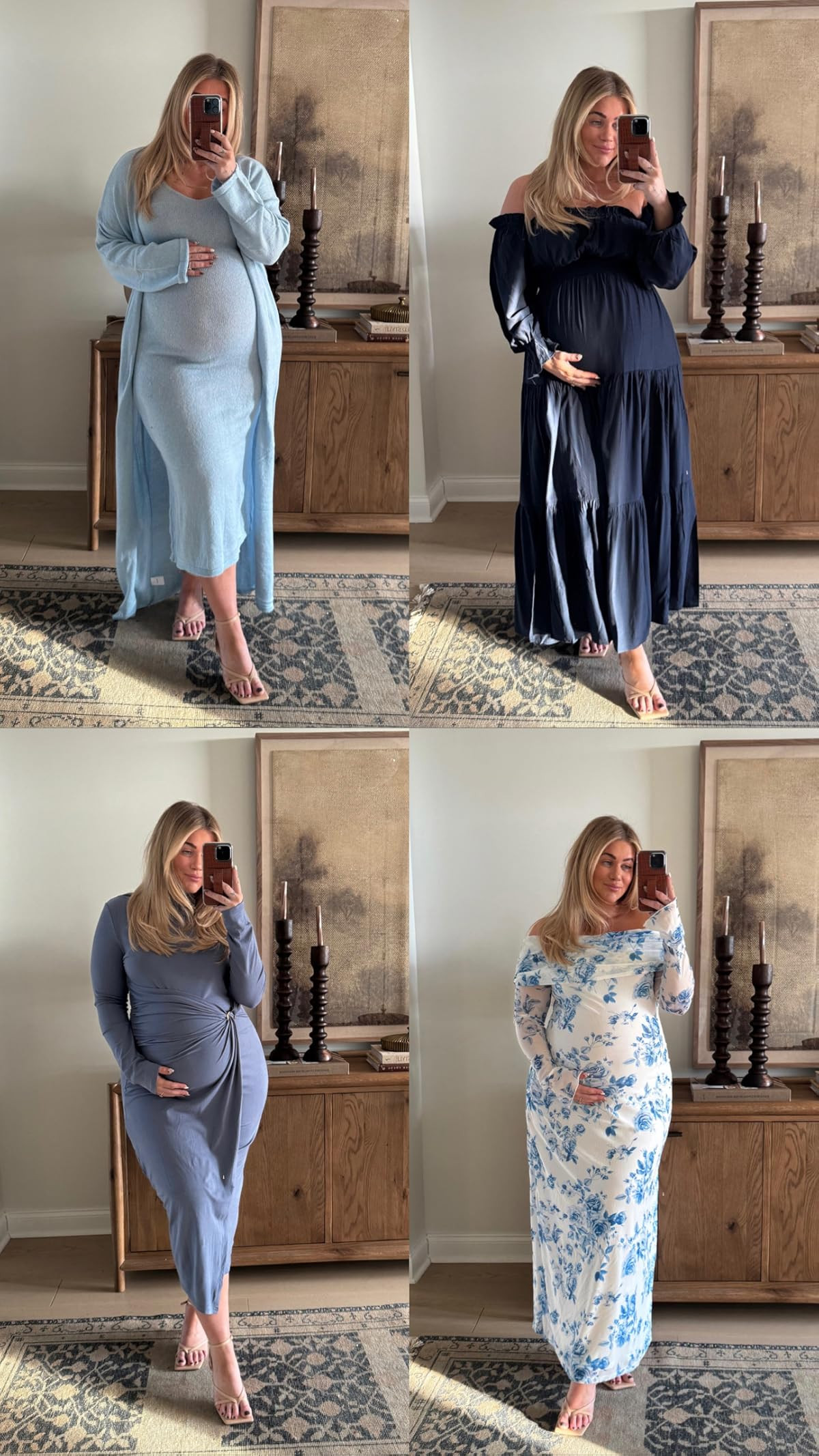 ANRABESS Womens 2026 Spring Long Sleeve Maxi Dress Crewneck Tie Waist Slit Casual Long T Shirt Dr... | Amazon (US)