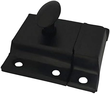 QCAA Oval Turn Cabinet Latch, for Cupboard & Other Furniture, Large, Matte Black, 4 Pack | Amazon (US)