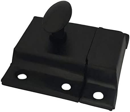 QCAA Oval Turn Cabinet Latch, for Cupboard & Other Furniture, Large, Matte Black, 1 Pack | Amazon (US)