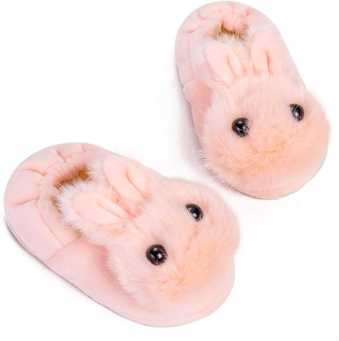 Baby Girl's Premium Soft Plush Slippers Cartoon Warm Winter House Shoes | Amazon (US)