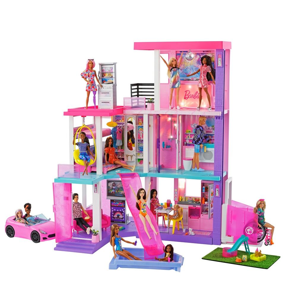 Barbie Deluxe Special Edition 60th DreamHouse Playset with 2 Dolls, Car & 100+ Pieces - Walmart.c... | Walmart (US)