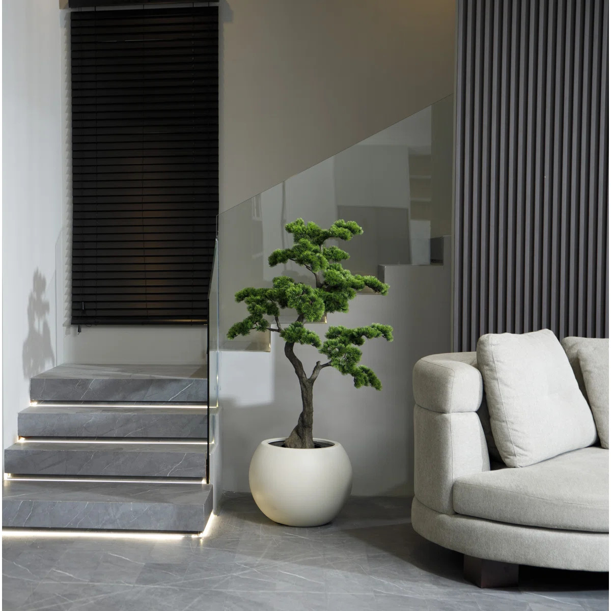 20" Wide Indoor/ Outdoor White Fishbowl Planter with a Matte Finish | Wayfair North America