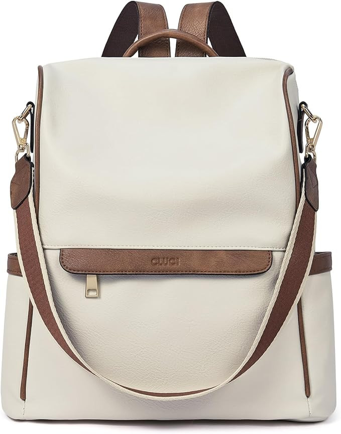 CLUCI Womens Backpack Purse Leather Anti-theft Large Fashion Designer Travel Bag Ladies Shoulder ... | Amazon (US)