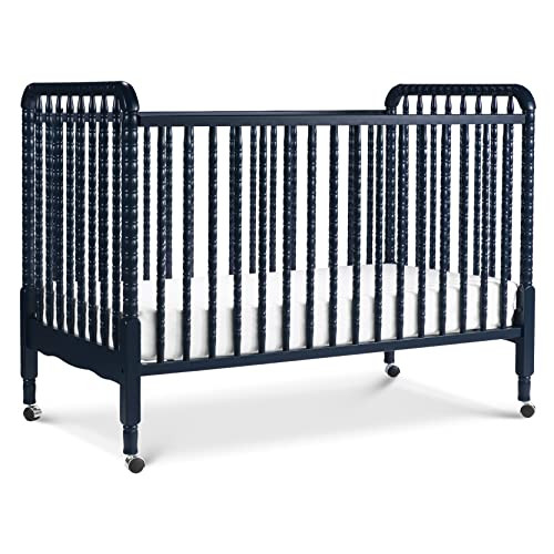 DaVinci Jenny Lind 3-in-1 Convertible Crib in Navy, Removable Wheels, Greenguard Gold Certified | Amazon (US)