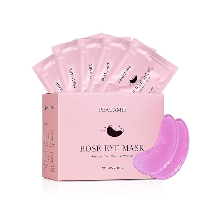 Under Eye Patchs (30 Pairs) Rose Eye Mask for Dark Circles and Puffiness Wrinkle Eye Bags (Rose) | Amazon (US)