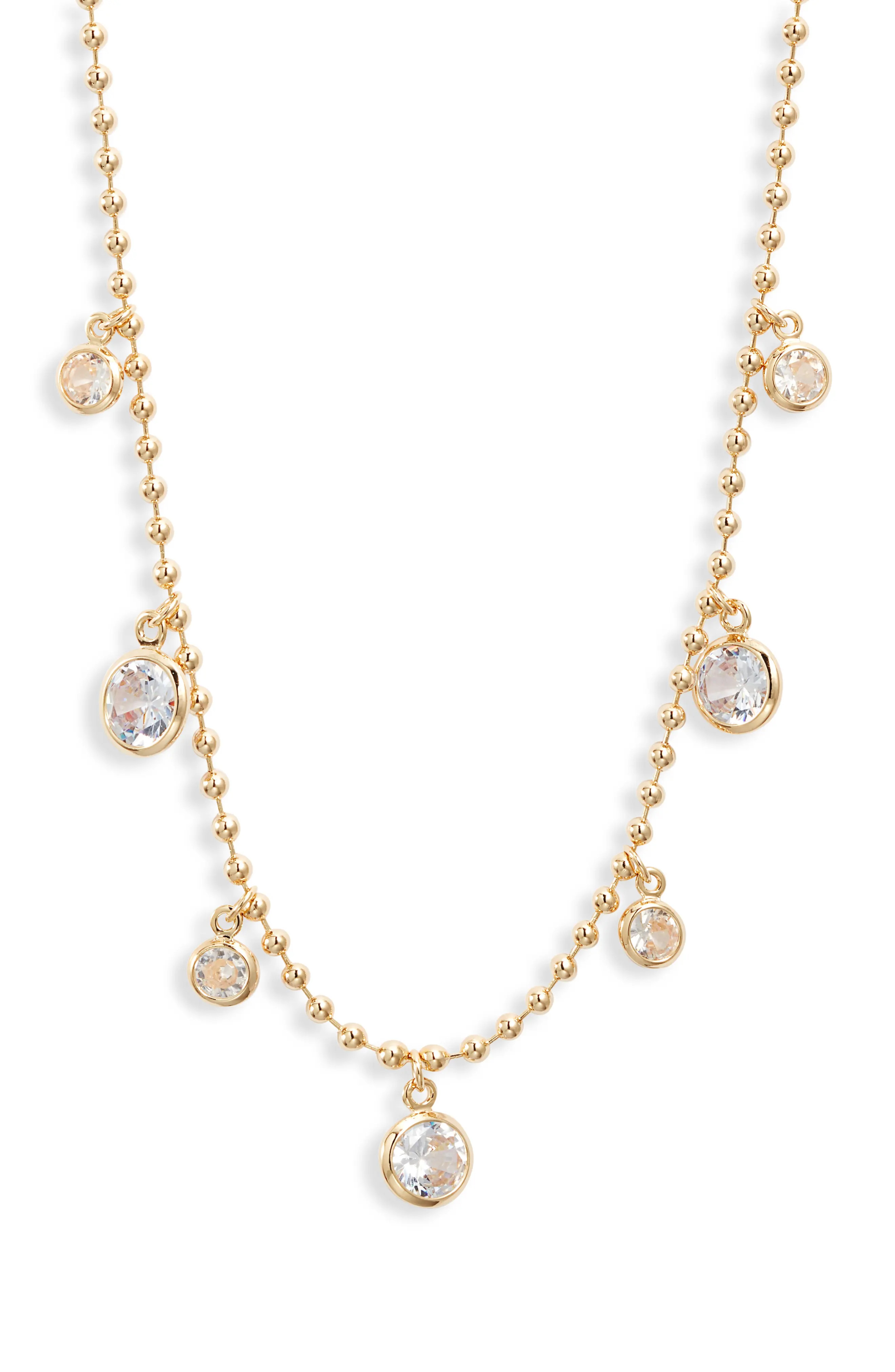 Scattered Bezel Cubic Zirconia Necklace (Women) | Nordstrom | Nordstrom