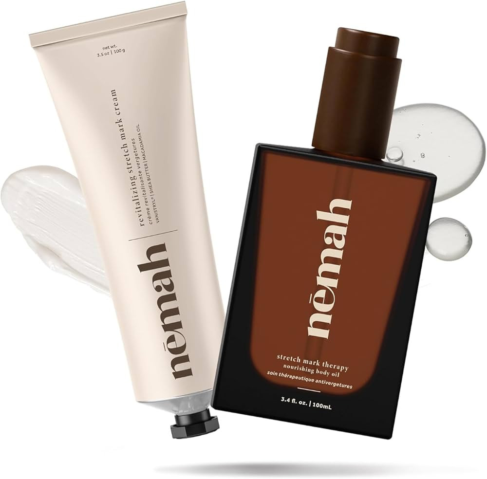 Perfect Belly Duo - Nourishing Belly Oil and Revitalizing Stretch Mark Cream, Stretch Mark Oil fo... | Amazon (US)