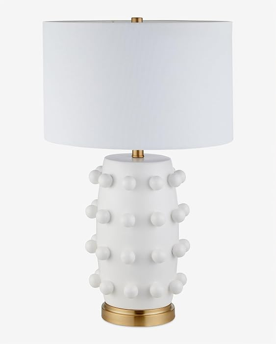 Henn&Hart 26" Modern 1-Light Table Lamp, Flat White | Amazon (US)