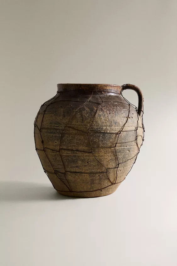 TERRACOTTA LATTICE VASE | Zara US
