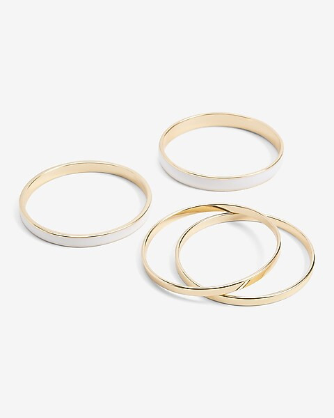 Set Of 4 Mixed Painted Bangle Bracelets | Express