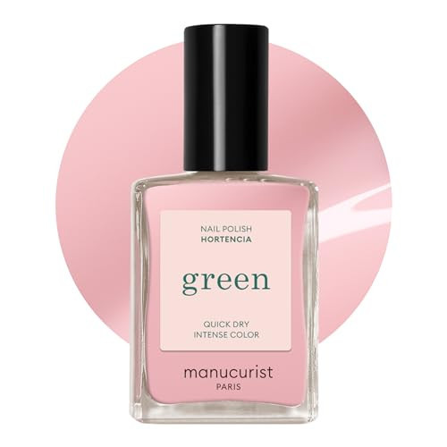 Manucurist Green Quick Dry Nail Polish Hortencia - Sheer Pale Light Pink Nail Polish - 9-Free, Plant-Based and Vegan - Non Toxic - Natural Classic - Nails Care - Manicure - Made in France - 0.5 fl oz | Amazon (US)