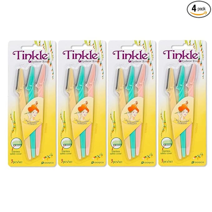 Tinkle Dermaplaning Tool 12ct, Dermaplane Razor for Women, Safe and Easy Peach Fuzz Remover, Eyeb... | Amazon (US)