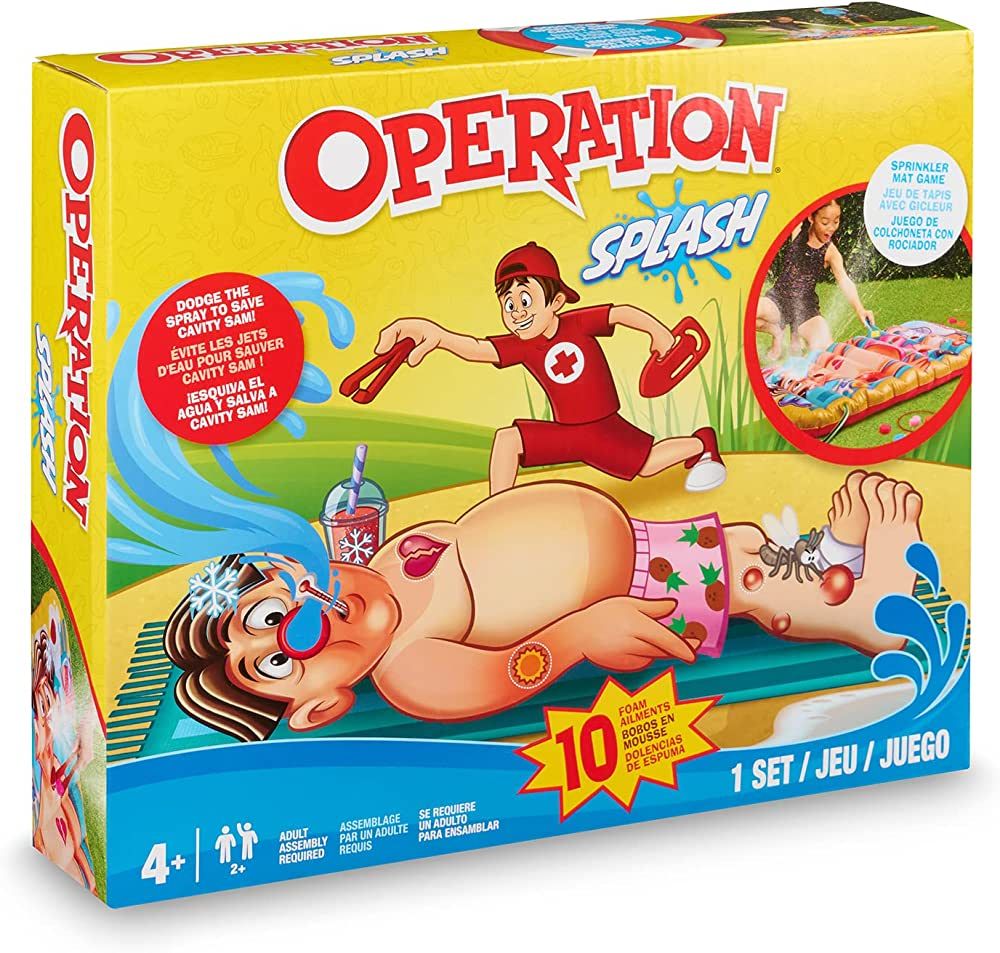Hasbro Operation Splash Game – Family Game for Your Yard – More Water, More Fun! | Amazon (US)