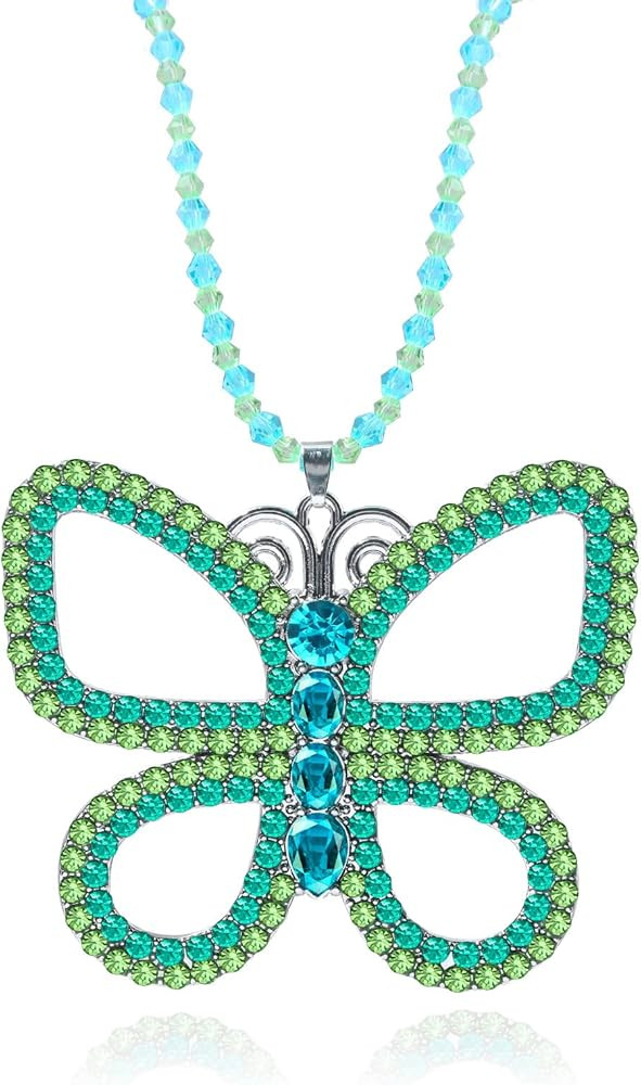 Butterfly Necklaces for Women Butterfly Choker Necklace Green Pendant Necklace Jewelry Halloween ... | Amazon (US)