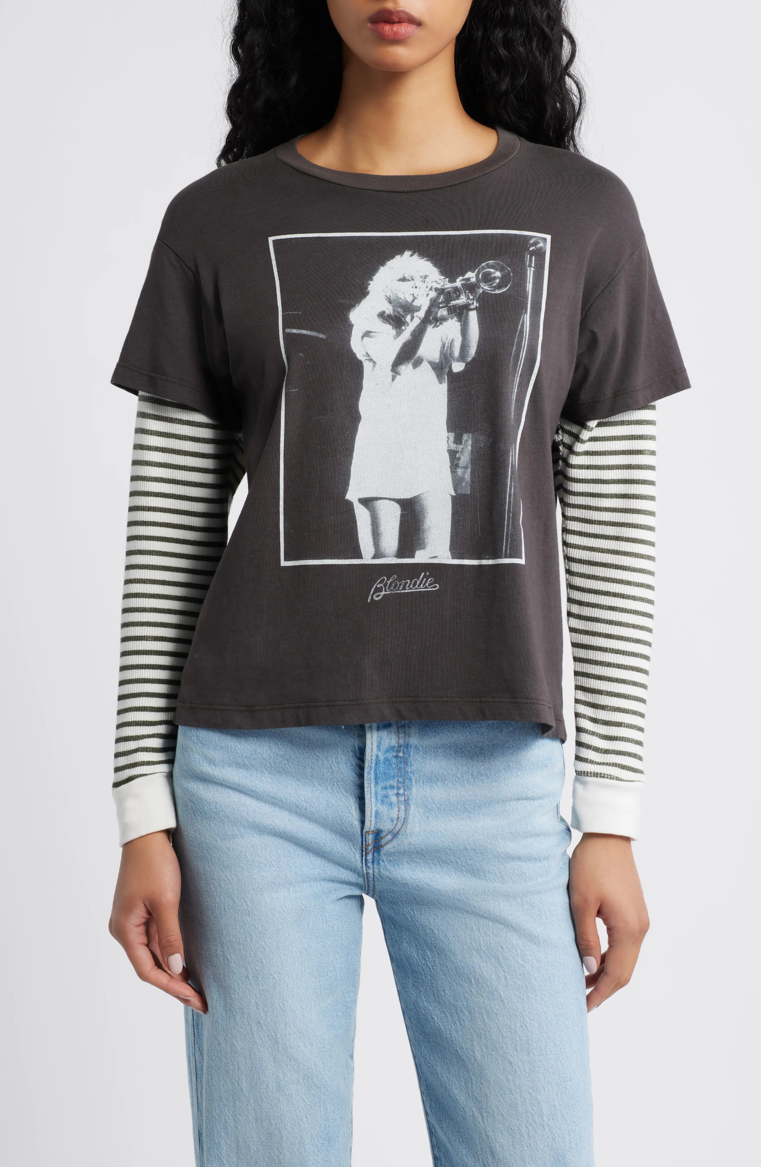 Blondie Debbie Trumpet Photo Cotton Graphic T-Shirt (Women) | Nordstrom | Nordstrom