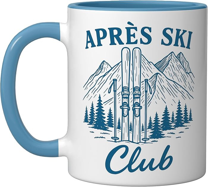 Après Ski Club Ceramic Mug, Blue/White | Amazon (US)