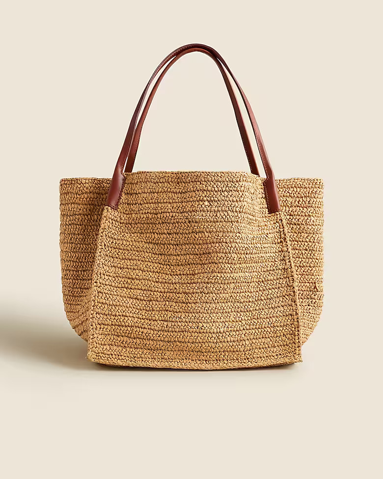 Large handknotted packable tote bag | J. Crew US